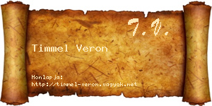 Timmel Veron névjegykártya